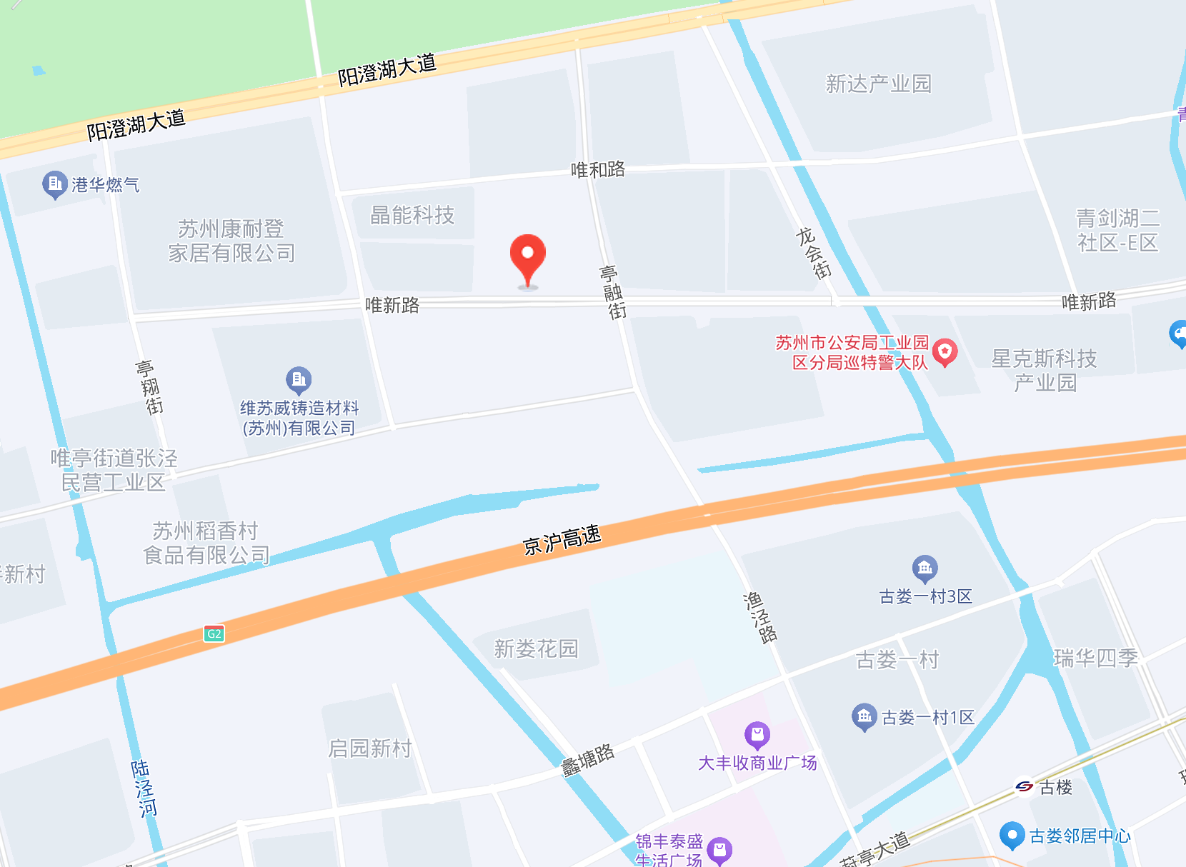 苏州川发电子科技有限公司位置地图：苏州工业园区唯新路168号8号楼东402室